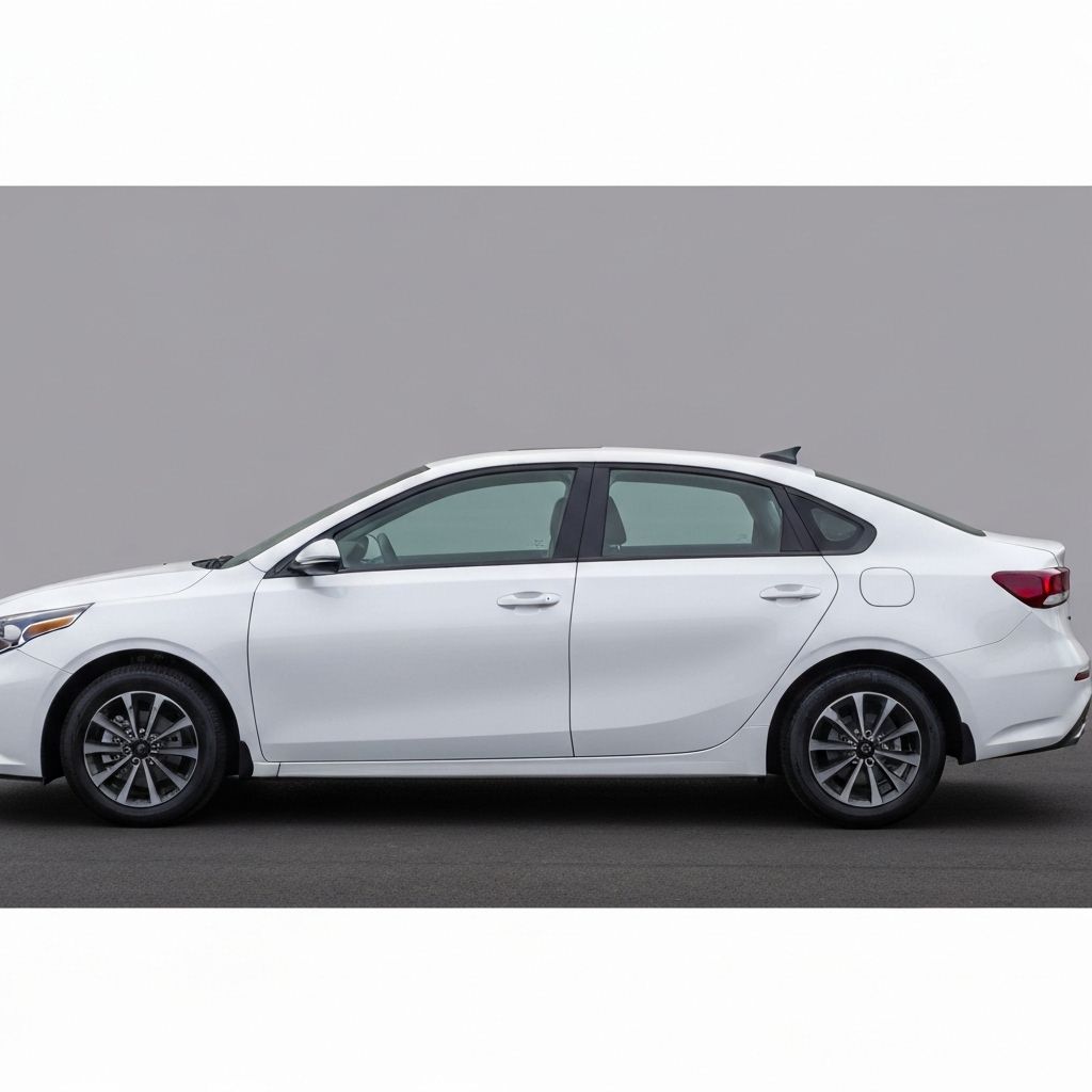 Kia SUV parked outside dealership with warranty paperwork