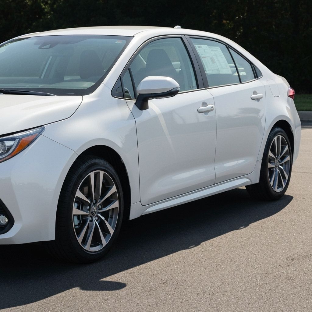 Toyota Corolla and Honda Civic parked side by side for maintenance comparison